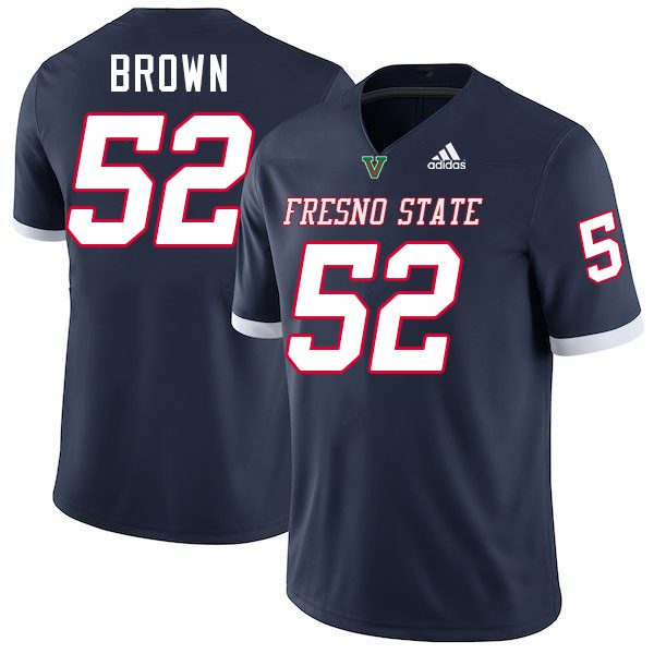 Fresno State Bulldogs #52 Wesley Brown College Football Jerseys,Uniforms-Navy Fresno State Bulldogs #52 Wesley Brown College Football Jerseys,Uniforms-Navy